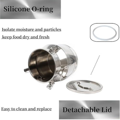 Stainless Steel Milk Bucket with Spigot, 20L/5.25Gallon 201 Steel Milk Buckets with Lid SS Milk Can Large Milk Jug Liquid Container, Airtight Design, Keep Food Dry and Fresh - size: 20L/5.25Gallon, w/Spigot