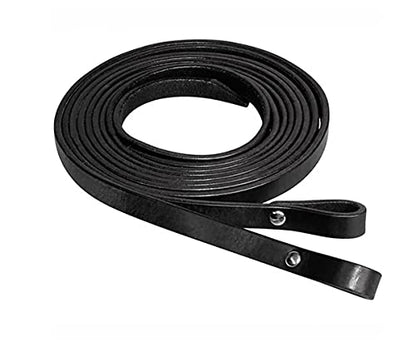 Circle Y Chicago Screw Smooth Leather Split Horse Reins - 5/8" Wide, 7' Long - color: Black