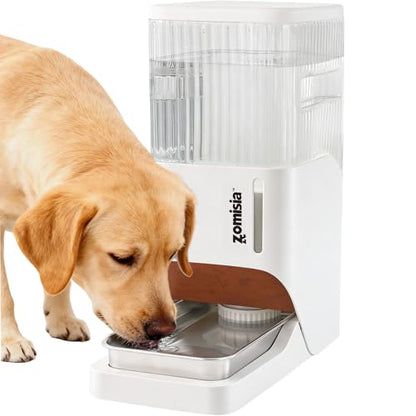 ZOMISIA 3 Gallon Automatic Dog Water Dispenser Gravity Extra Large Capacity - color: White, size: 11L