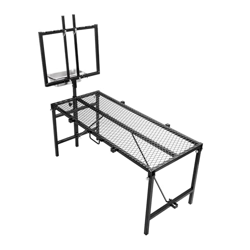 HECASA Sheep Milking Stand Livestock Feeder Rack Adjustable Headpiece - color: Black