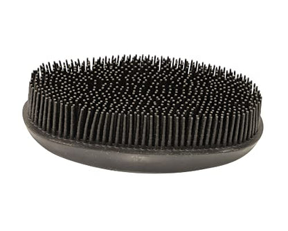 Grewal® Equestrian Grooming Bundle Kit - Comfy Pet Grooming & Bathing Glove - Oval Face Soft Bristles - Great for Thin & Sensitive Skin (Black) - color: Black