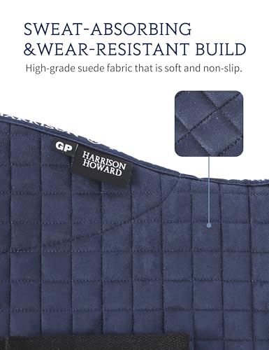 Harrison Howard All-Purpose Saddle Pad for Horses, GP Saddle Pad - color: Navy