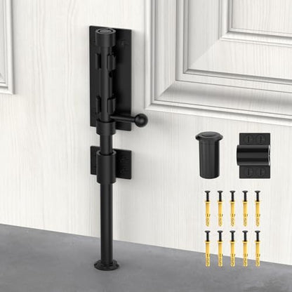 9.6 Inch Barrel Bolt Latch, Sliding Bolt Gate Lock, Black - color: Black-1Pc, size: 10 Inch