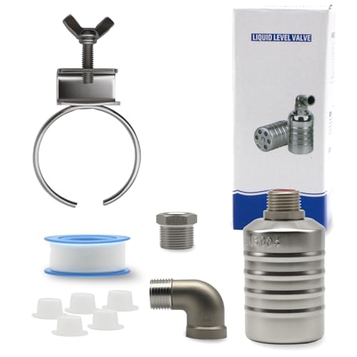 HXH 1 Pack NPT 304 Stainless Steel 1/2" to 3/4'' Water Float Valve Kit
