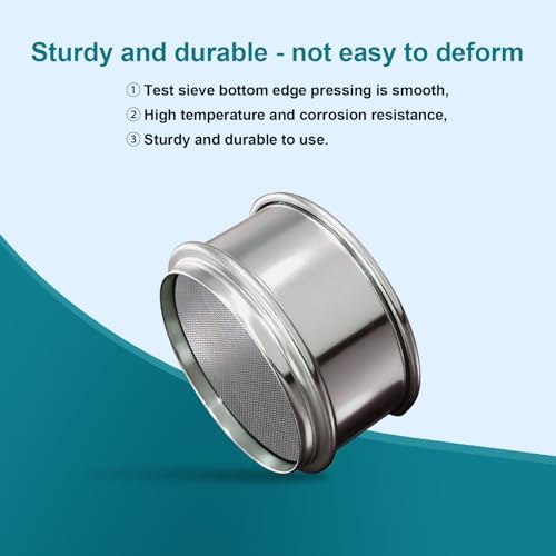 Full 304 Stainless Steel Mesh Sieve Screen,LVDALAB 30 Mesh (0.6mm) Aperture, 2.4inch(6CM) Dia Standard Sample Analysis Test Sieves Sifters Strainer for Industrial Laboratory Homes - size: 30 Mesh(0.6mm)/Ф2.4in(6CM)