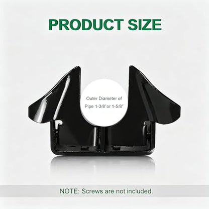 Wall Mount Butterfly Latch 1-3/8" to 1-5/8", Gate Fork Lock - color: Black