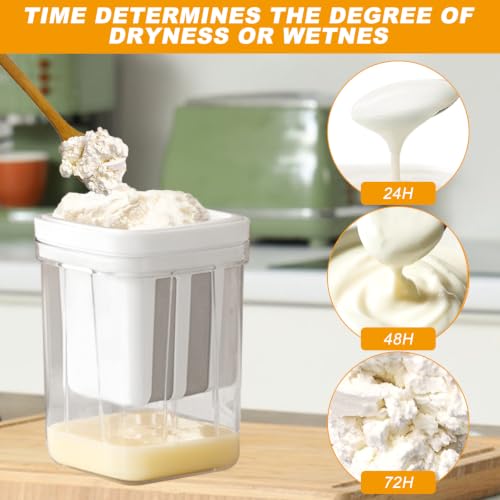Greek Yogurt Strainer, 1.16 Quarts Whey Separator with Bag & Spoon