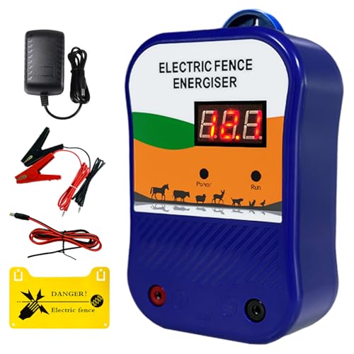 1.5 J Electric Fence Charger, Energizer for Cattle Bear Horse