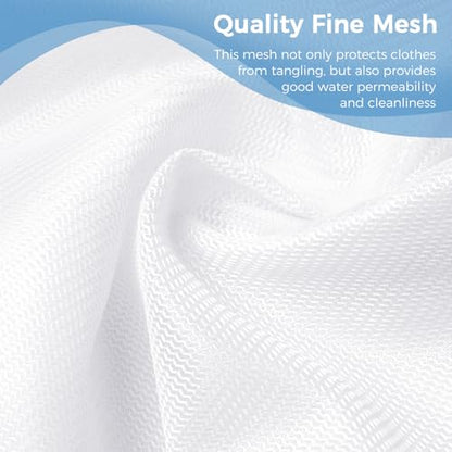 BAGAIL Laundry Bags Mesh Wash Bag for Intimates Lingerie and Delicates, 5Pcs (1XL,2L,2M) - color: Pearl White-Fine Mesh, size: 2M,1XL,2L