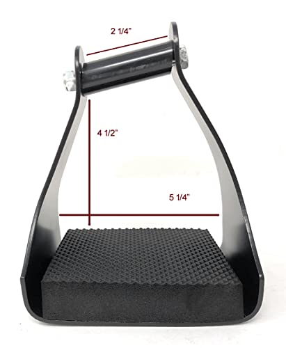 AJ Tack Angled Aluminum Trail Stirrups, 13 Oz, Cushioned Pads