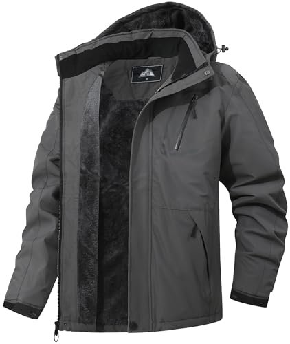 Men's Mountain Winter Coat - color: Dark Gray, size: Large