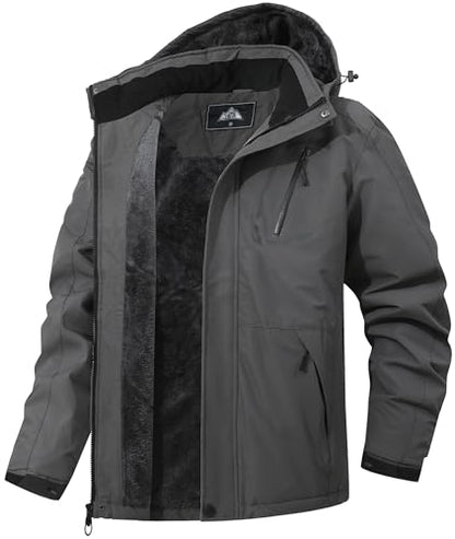 Men's Mountain Winter Coat - color: Dark Gray, size: Large