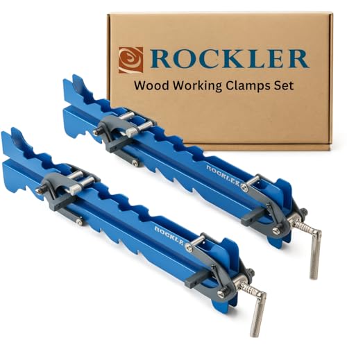 Rockler Mini Deluxe Panel Clamps (2-Pack) Four-Way Pressure Clamp Set
