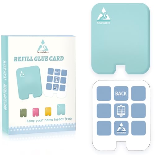 36 Pcs Sticky Refill Glue Cards, Compatible with Safer Home SH502, Dynatrap DT3005W-DS3, DT23005-06, Targets Moth, Fly, Mosquito, Gnat and More, Safe and Super Sticky (Aqua Blue) - color: Aqua Blue