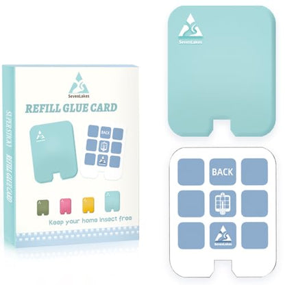 36 Pcs Sticky Refill Glue Cards, Compatible with Safer Home SH502, Dynatrap DT3005W-DS3, DT23005-06, Targets Moth, Fly, Mosquito, Gnat and More, Safe and Super Sticky (Aqua Blue) - color: Aqua Blue
