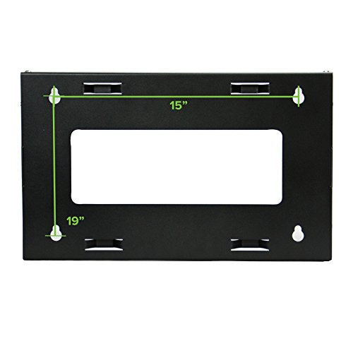NavePoint 12U Patch Panel Bracket Wall Mount Patch Panel Rack for 19” Networking Equipment – Expandable Mounting Depth 9.5” to 15.5” 4U IT Rack 40lbs Weight Capacity Pre-Assembled - size: 12U