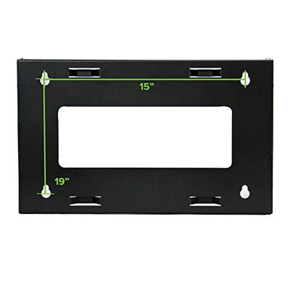 NavePoint 12U Patch Panel Bracket Wall Mount Patch Panel Rack for 19” Networking Equipment – Expandable Mounting Depth 9.5” to 15.5” 4U IT Rack 40lbs Weight Capacity Pre-Assembled - size: 12U