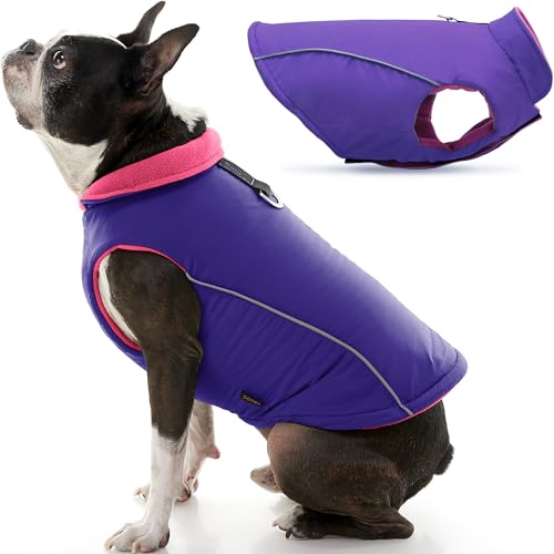 Gooby Sports Vest Dog Jacket, Purple, Large - color: Purple, size: Large chest (~19.5")