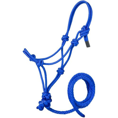 Tough1 Miniature Poly Rope Halter with Lead - color: Royal Blue, size: Large
