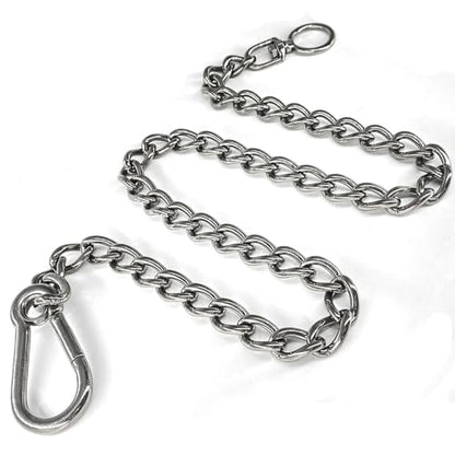 Dog Chain Leash, 304 Stainless Steel Short Lead Metal Heavy Duty Chain DIY Double Dog Leashes Self-Assembly Leashes Extension&Coupler. (304 S/S 28in x 3.5mm) - size: 304 S/S 28in x 3.5mm