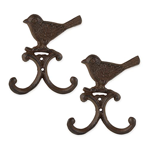 DII Cast Iron Decorative Wall Hook Set, Bird, 2 Count - size: Bird