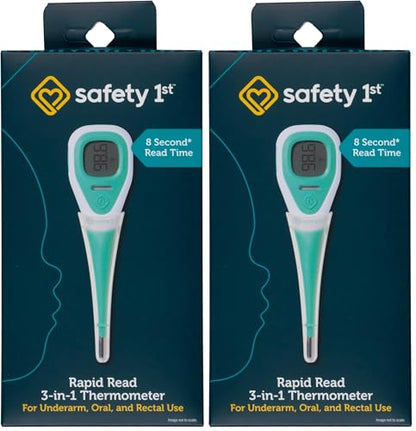 Safety 1st Rapid Read 3-in-1 Thermometer,Aqua,Size,(Pack of 2) - size: One Size (Pack of 2)