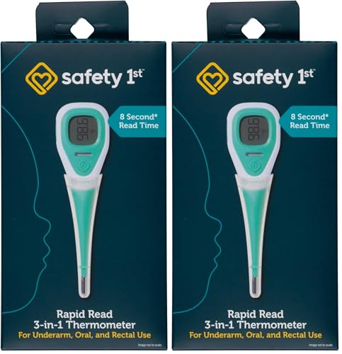 Safety 1st Rapid Read 3-in-1 Thermometer,Aqua,Size,(Pack of 2) - size: One Size (Pack of 2)