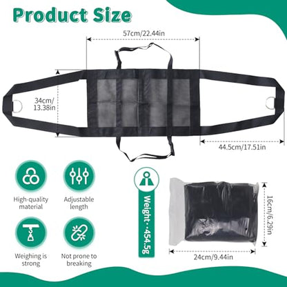 Calf Sling for Weighing Animals Adjustable Straps Goat Sling Assist Weight Scale for Baby Calf, Lamb, Alpaca, Pig, Dog (Black-CZD)