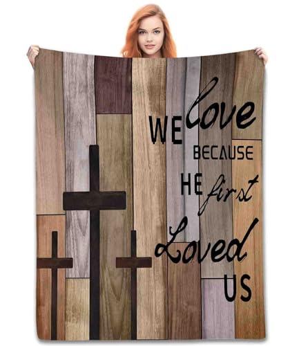 Farmhouse Wooden Throw Blanket, Rustic Christian Brown Wood Board Old Plank Bible Verse Cross Western Fuzzy Fleece Fannel Blankets for Bedroom Living Room Sofa Chair Couch Gifts, 30"x40" Inch - color: Barn-02, size: 30x40 inch