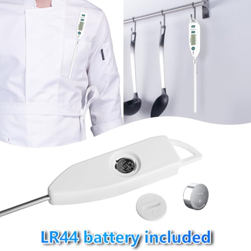 BOMATA Digital Water Thermometer for Liquid, Meat, Cooking, IPX7 Waterproof - color: White