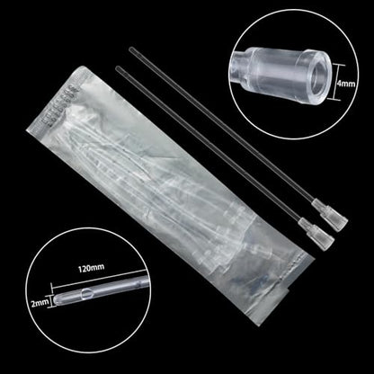 3ml Luer Lock Syringe with Cap and Soft Plastic Tube, Pack of 30 - size: 3ml - 2.0mm Tube