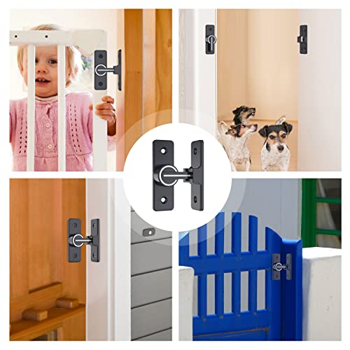 Barn Door Lock Hardware, 90 Degree Flip Latch Privacy Lock, Luminous-2PCS | Heavy Duty Zinc Alloy Sliding Barn Door Latch for Bathroom, Bedroom, Closet, Garage, Shed and Gate - color: Luminous-2PCS