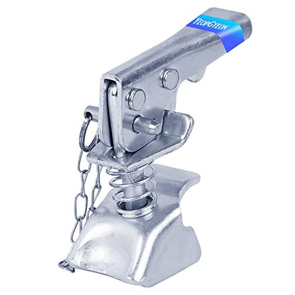 Trailer Coupler Latch 2 Inch 5000 lbs with Safety Chain | Rust Resistant Zinc-Plated Steel Lock Kit for Secure Boat, Camper and Utility Trailer Towing - size: 2" 5,000 lbs with Chain