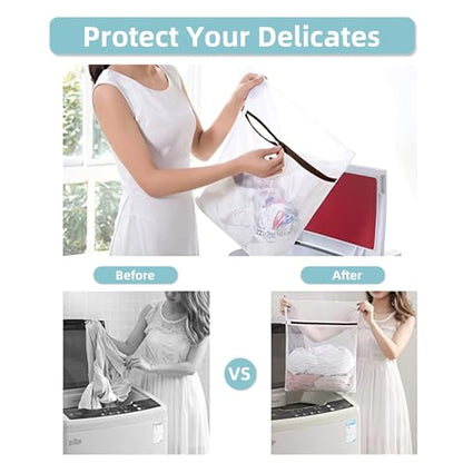 GOGOODA Mesh Laundry Bags for Delicates Durable Protective Wash Bags - size: 3XXL