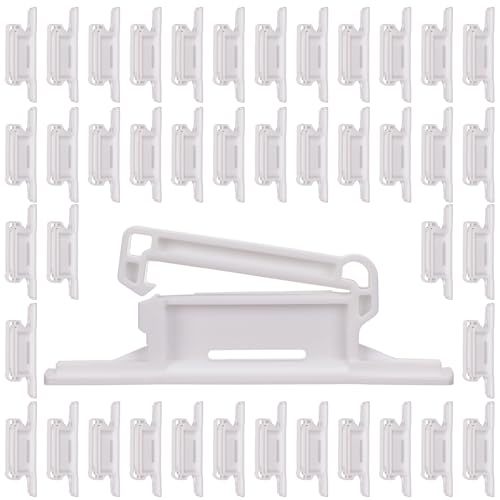 100 Pcs Electric Fence Polytape Insulators for Wood Posts Nail on High Tensile Polyethylene Insulators for Wood and Vinyl Post Tape Electric Fencing Accessories for Farm Ranch (White) - color: White