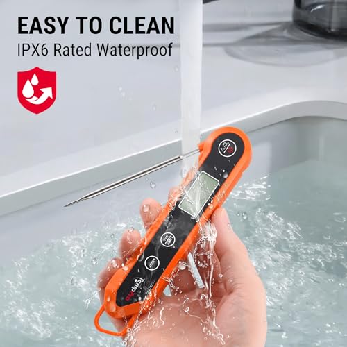 TempPro TempSwift 1 Sec Meat Thermometer Digital for Kitchen Cooking Food - color: Orange