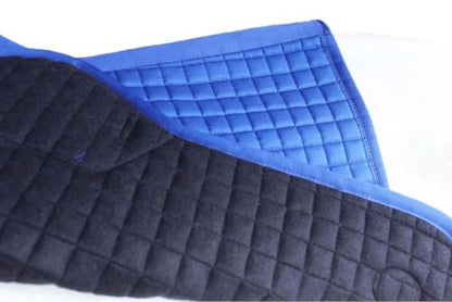 Horse Contoured English Quilted Lightweight All-Purpose Saddle Pad 72TS34 - color: Blue