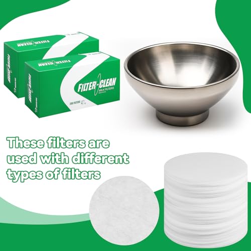 Hahafelt 400 Pack Milk Filter Discs Quick Flow Non-gauze 4-9/16"
