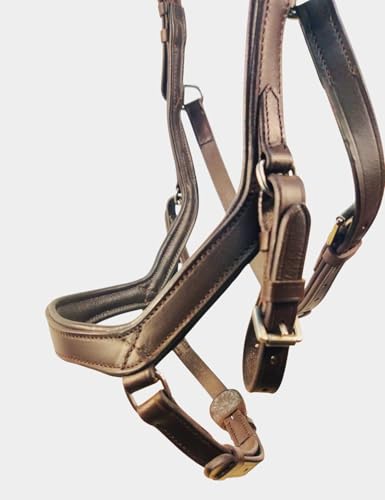 Pressure Relief Comfort Ergonomic Horse Bridle Havana Brown | Ergonomic | Comfortable | Durable (Bridle + Leather Reins, Full/Horse) (Full/Horse)