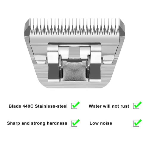 7FW Dog Grooming Blade,Compatible with Andis,Oster A5,Wahl km10 Clippers | Detachable Pet Dog Grooming Wide Blades Cutting length 1/8" 3.2MM - size: 7fw-3.2mm