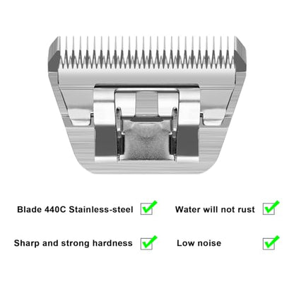 7FW Dog Grooming Wide Blades,Compatible with Andis,Oster A5,Wahl KM10 - color: Silver, size: 7FW 3.2mm