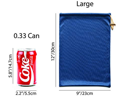 Valante Set of 5 Microfiber Drawstring Storage Bags for Intimate Products (Large Size Set) - size: Large size set