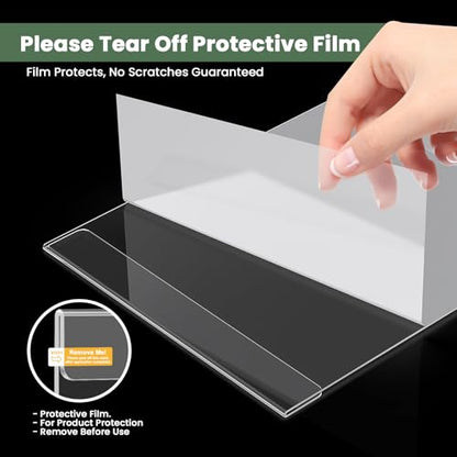 15 Pack 8.5x11 Acrylic Sign Holder Wall Mount, Clear Plastic Wall Signs Display for Flyers, Acrylic Frame Photo Menu Stands with Adhesive Tape for Restaurants, Office and Business Store - No Drilling