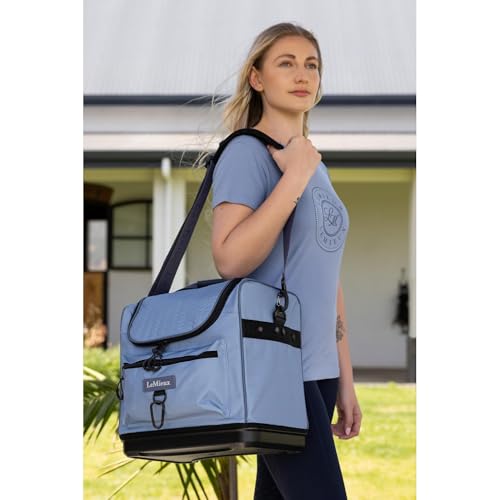LeMieux Elite Pro Grooming Bag - Horse Grooming Bag - Strong Waterproof Denier Outer - Padded Adjustable Shoulder Strap - One Size - color: Powder Blue