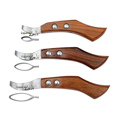 Farrier Loop Knives Hoof Knife-Premium Hoof Care Tool for Professional Farriers,Ergonomic Design for Easy Hoof Trimming, 3PC Set for Precision Hoof Grooming and Maintenance