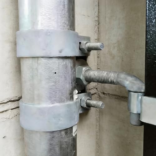 LANIAKEA 2PCS 12" J Bolt Gate Hinge J-Bolt Chain Link Fence Gate Hinge Heavy Duty Threaded Hinges for Cattle Corral Panels - size: 12 Inch