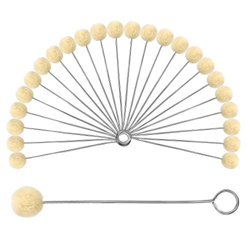 BUTUZE 25 Pcs Wool Daubers, Ball Brush Leather Dye Tool - size: 25 Pcs
