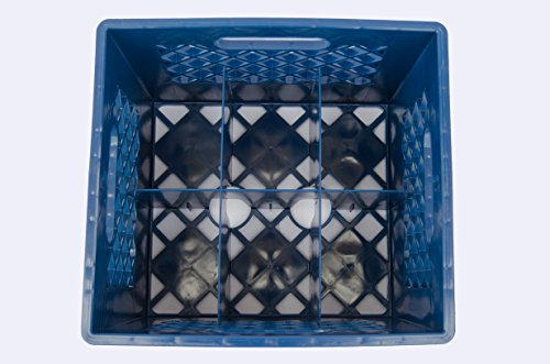 Plastic Crates for Glass Milk Bottles Commercial Duty (2 Qt, 6 cell) - size: 2 Qt, 6 cell
