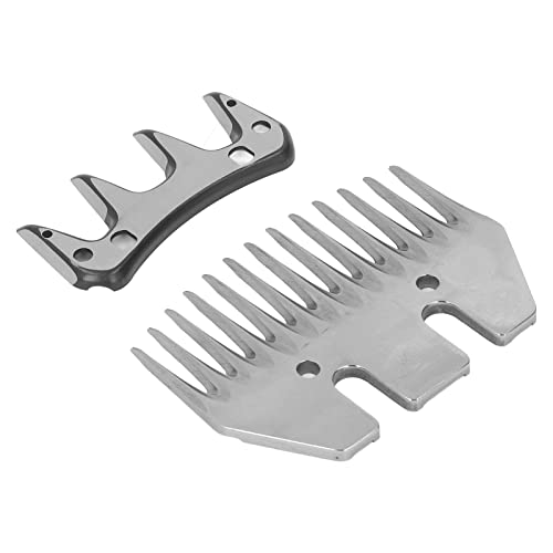 Sheep Shears Blade, Straight 13 Tooth Electric Wool Cutter Blade, Goat Clipper Scissor for Thick Fur Alpaca Wool Clippers Replacement Set