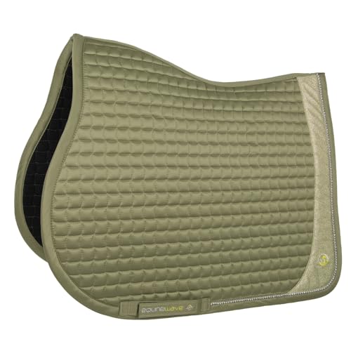 EQUINEWAVE GP Saddle Pad – Satin-Finish Quilted Design - color: Olive Green